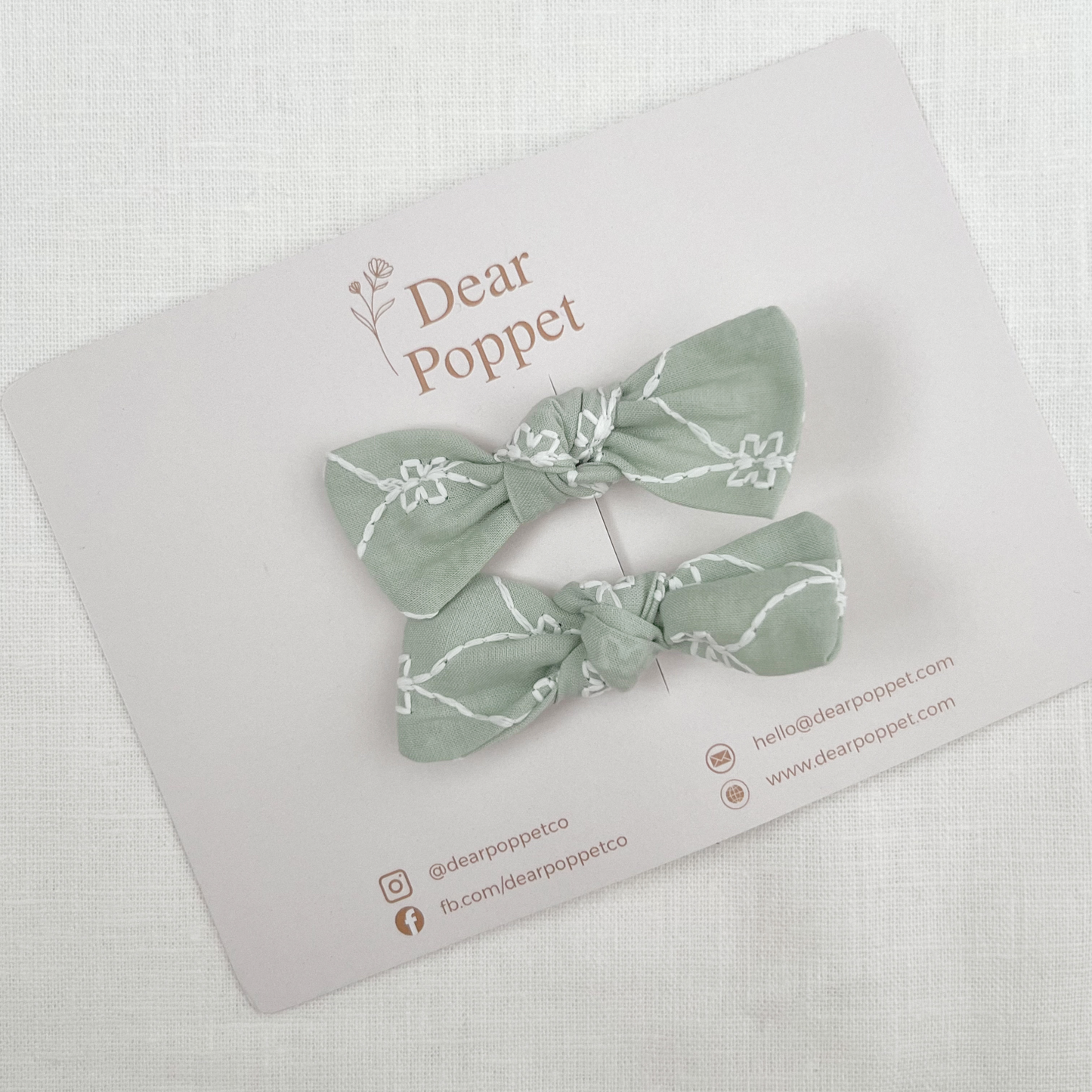 Delilah Green Petite Bow