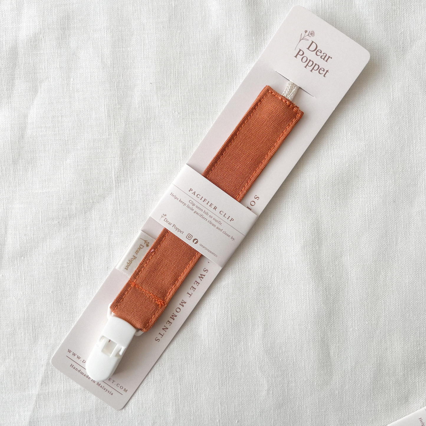 Cotton-Linen Pacifier Clip