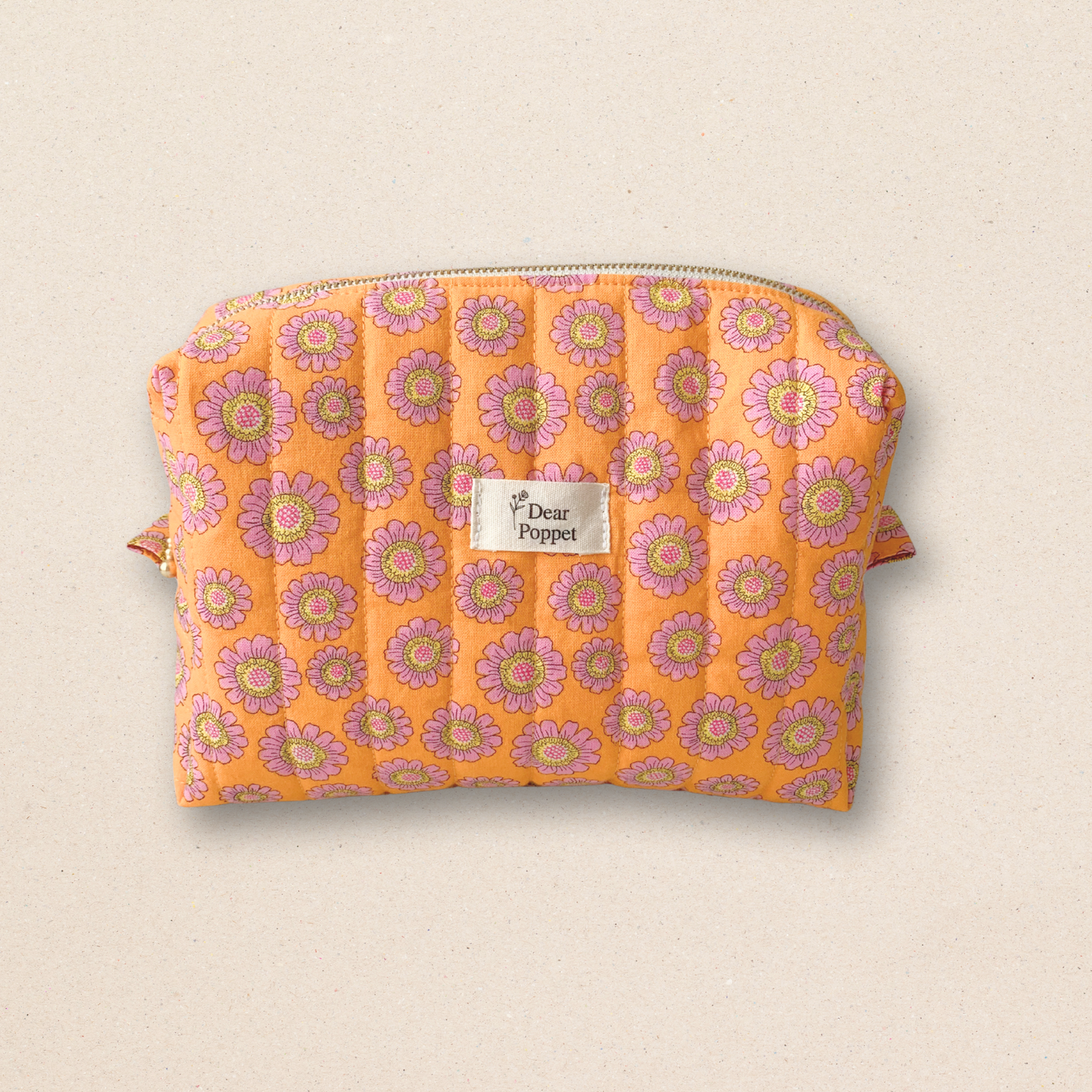 Quilted Boxy Pouch (Large) - Rust