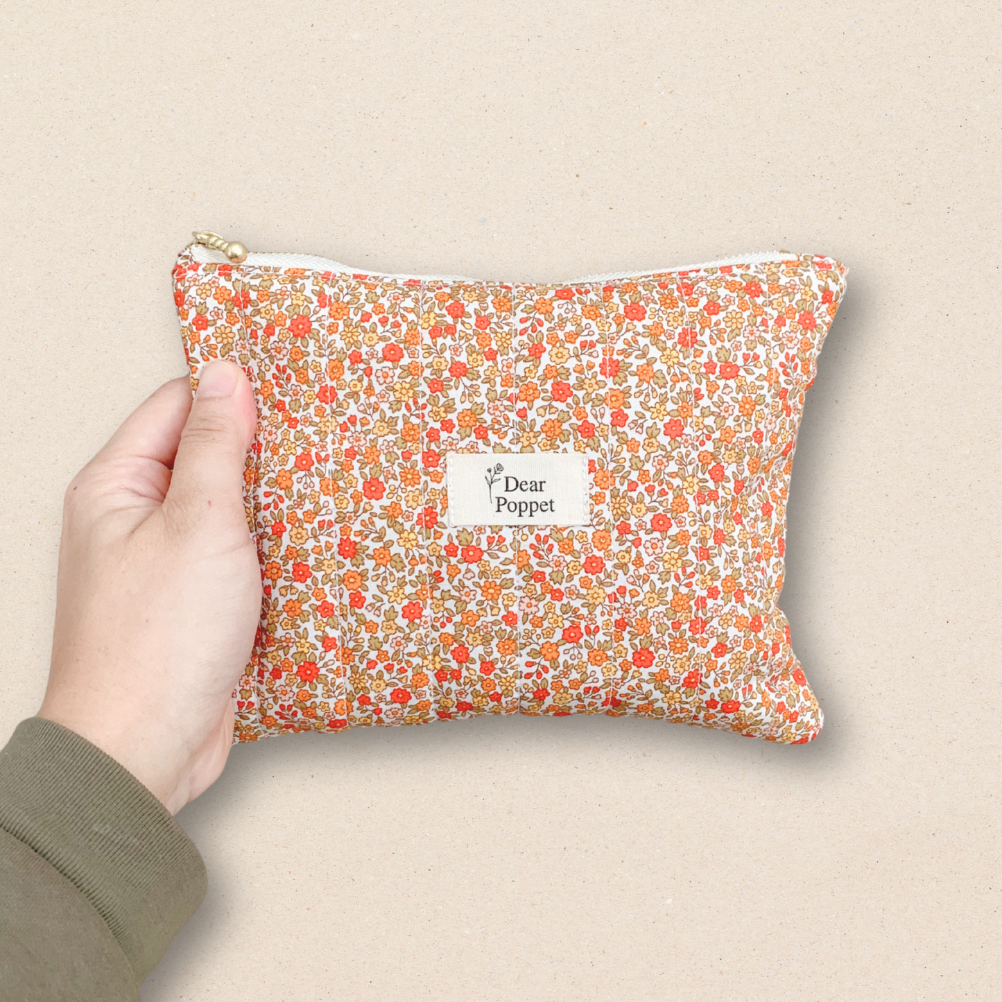 Quilted Zipper Pouch - Autumn