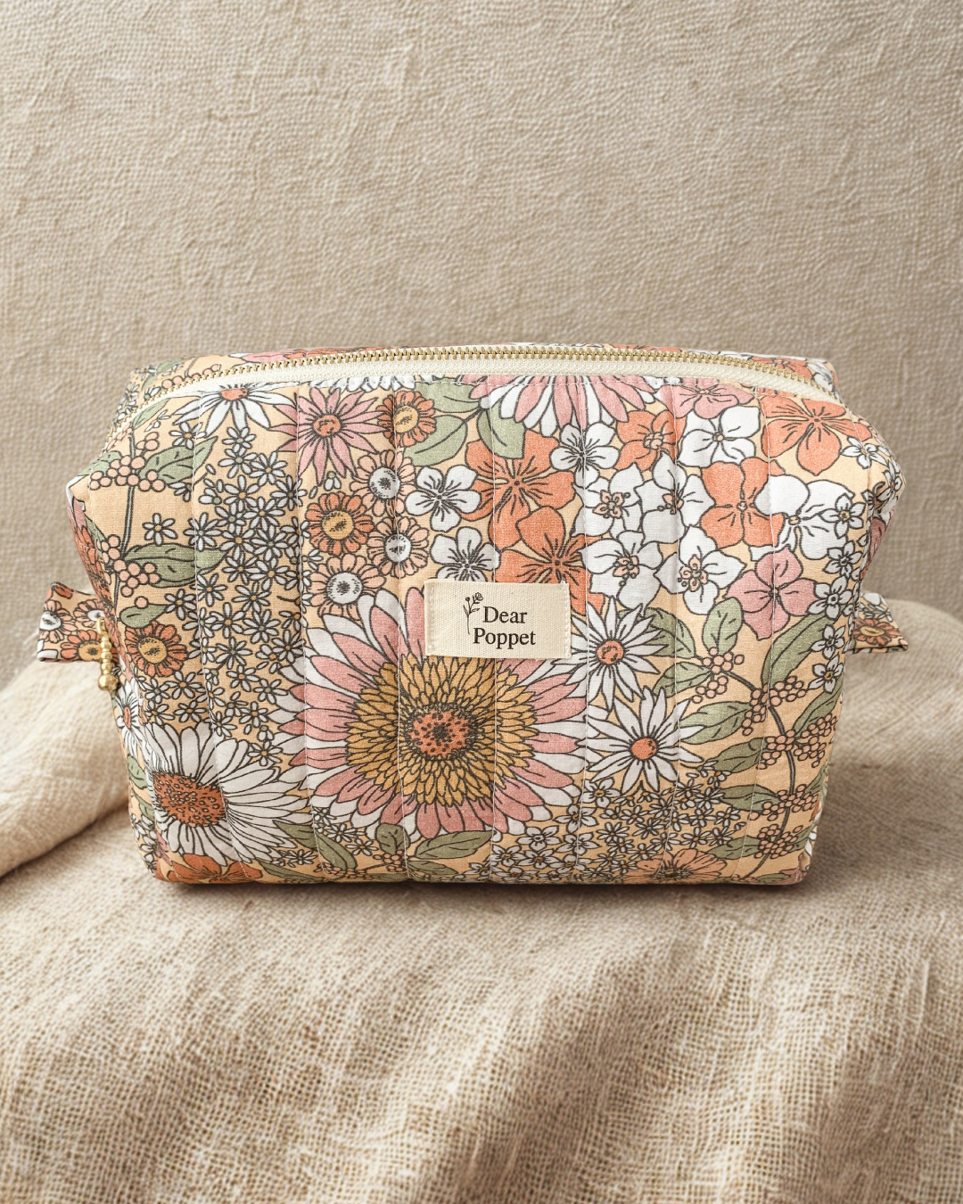Quilted Boxy Pouch (Large) - Honey