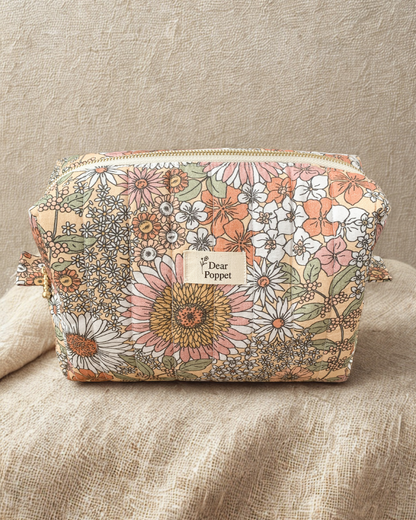 Quilted Boxy Pouch (Large) - Honey