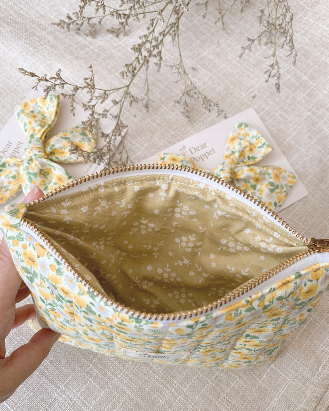 Quilted Zipper Pouch - Jay