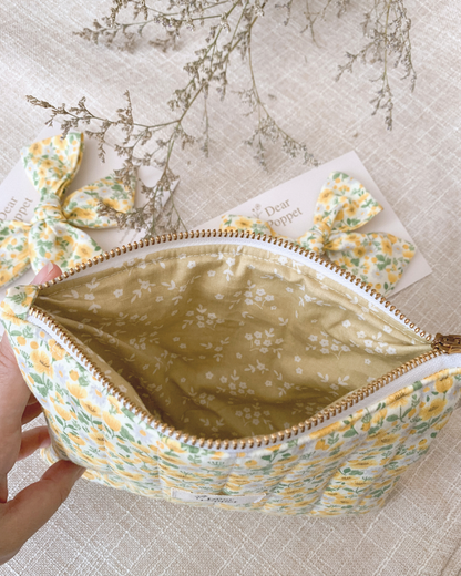 Quilted Zipper Pouch - Jay