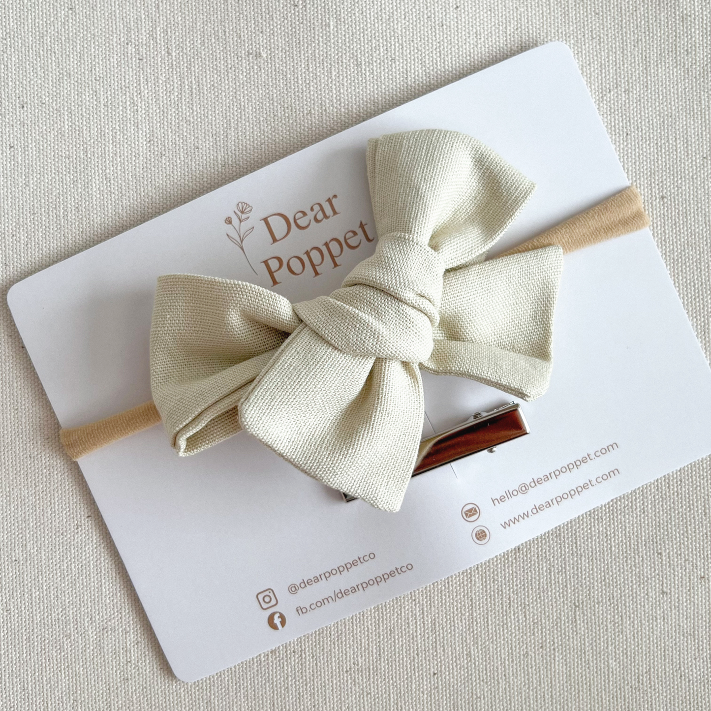 Cotton-Linen Baby Hair Bow