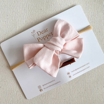 Cotton-Linen Baby Hair Bow