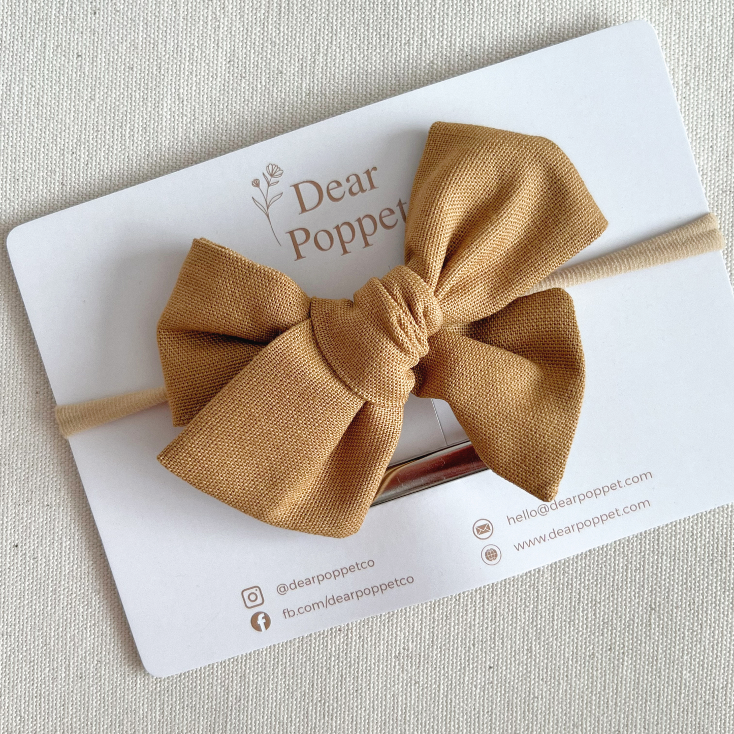 Cotton-Linen Baby Hair Bow