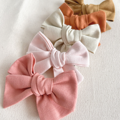 Cotton-Linen Baby Hair Bow