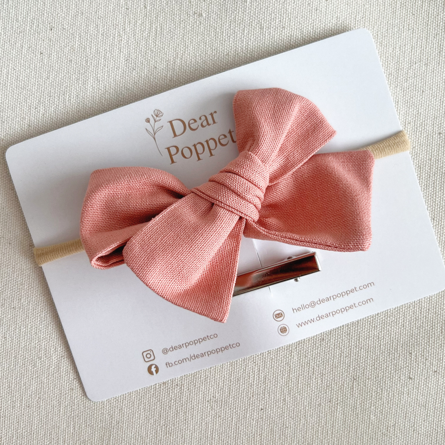 Cotton-Linen Baby Hair Bow