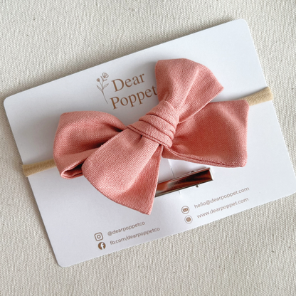 Cotton-Linen Baby Hair Bow