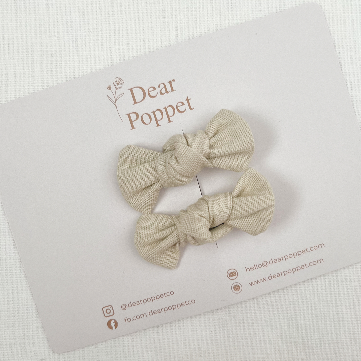 Cotton-Linen Petite Bow