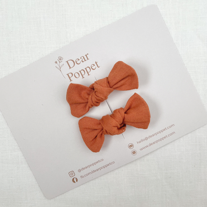 Cotton-Linen Petite Bow