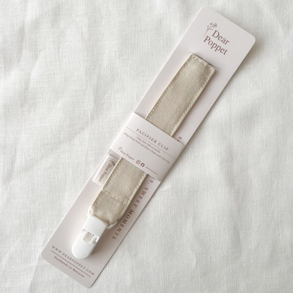 Cotton-Linen Pacifier Clip