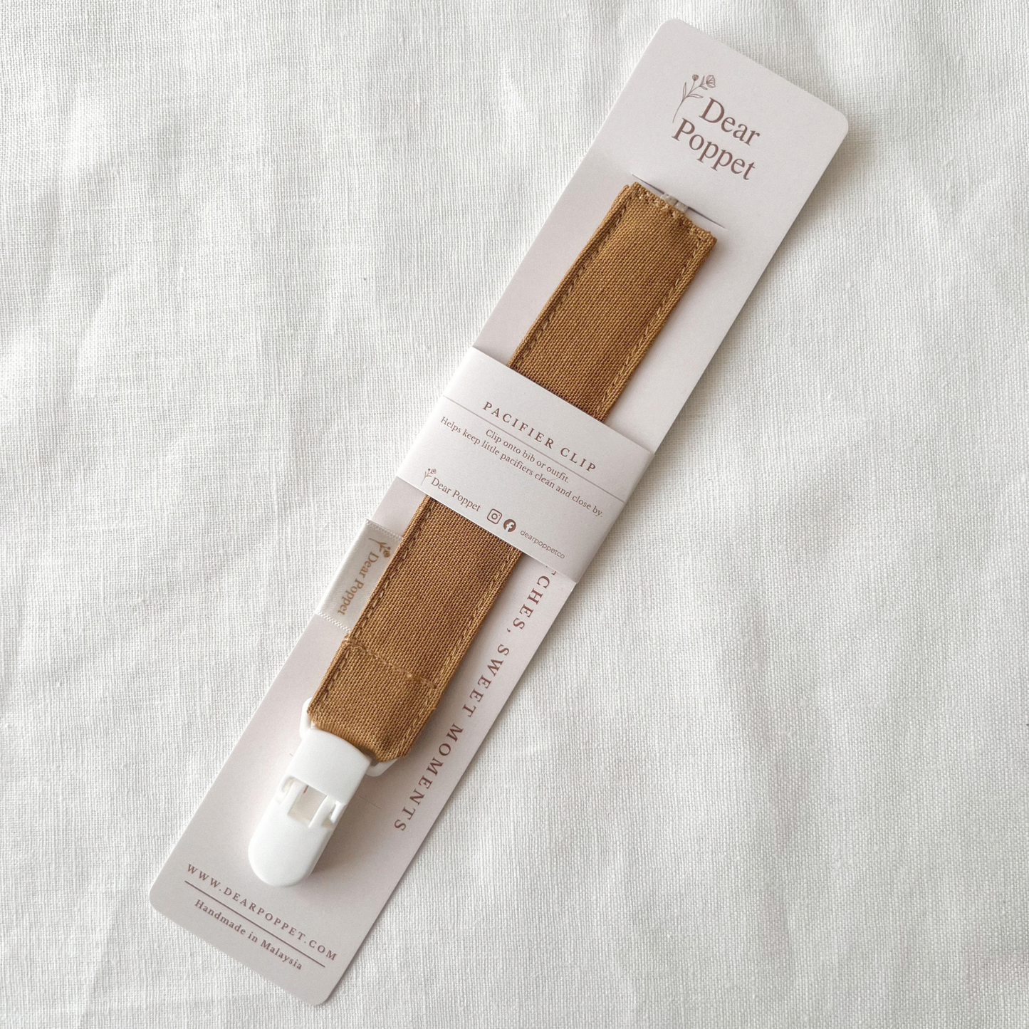 Cotton-Linen Pacifier Clip