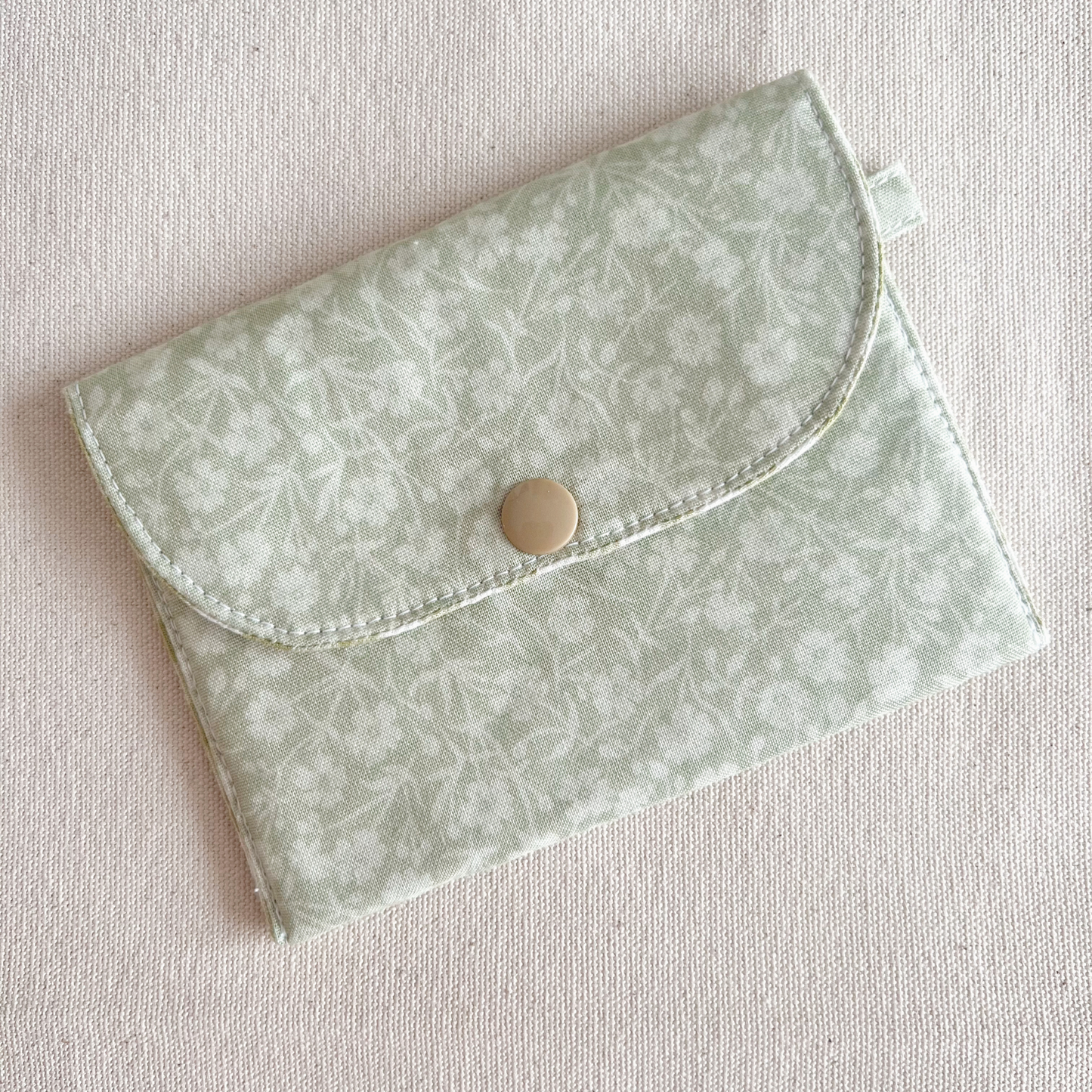 Green Floral Petite Pouch