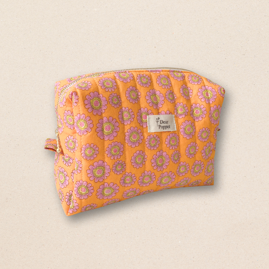 Quilted Boxy Pouch (Large) - Rust