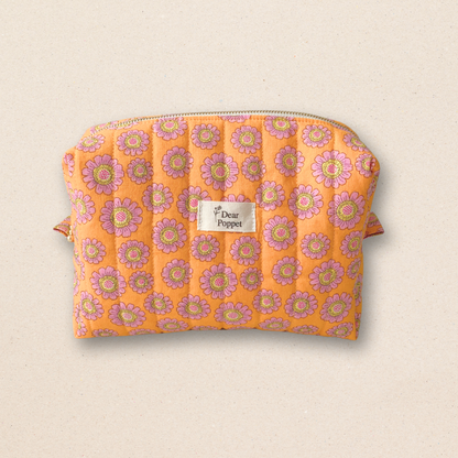 Quilted Boxy Pouch (Large) - Rust