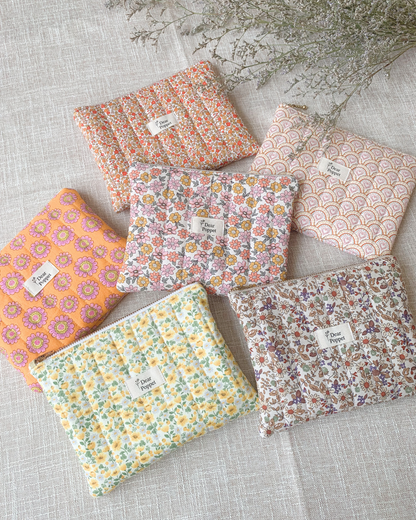 Quilted Zipper Pouch - Cedar