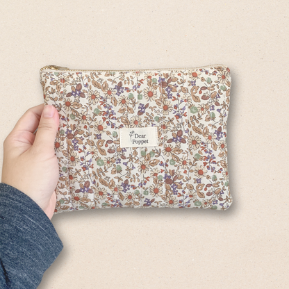 Quilted Zipper Pouch - Cedar