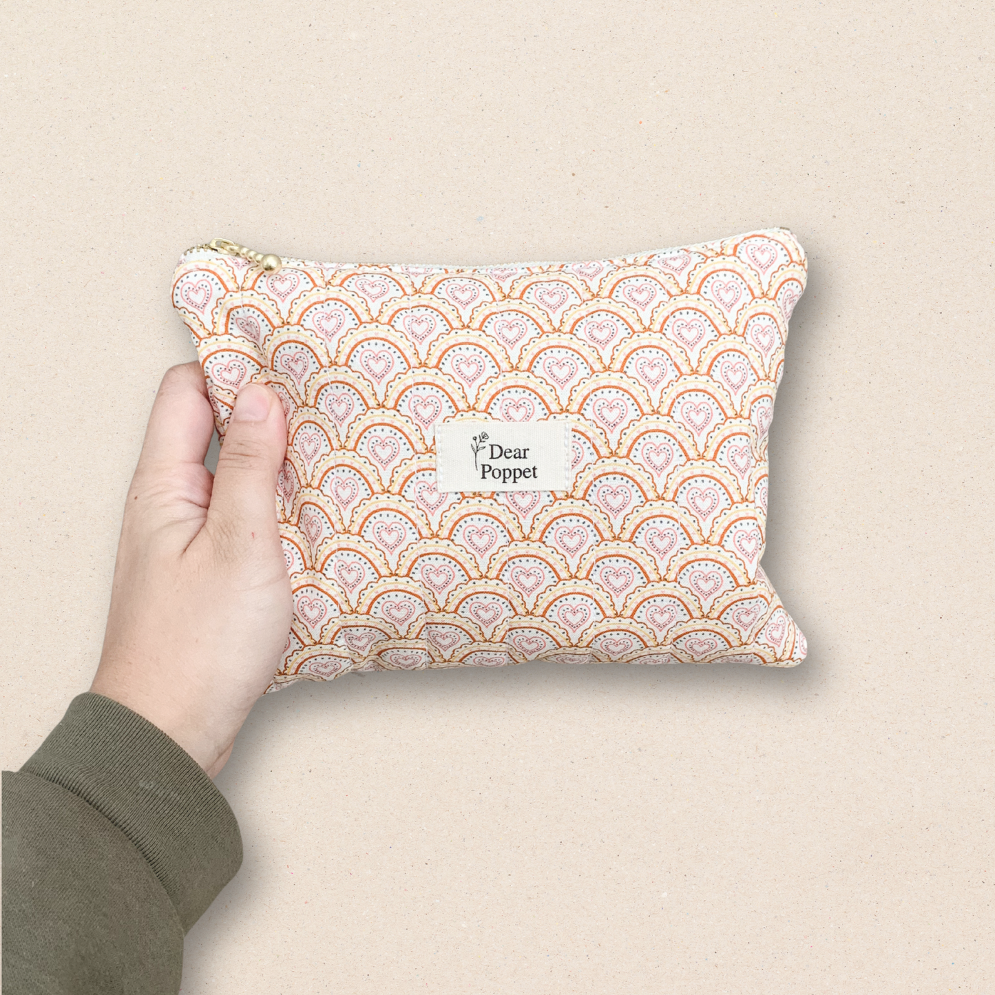 Quilted Zipper Pouch - Hearth