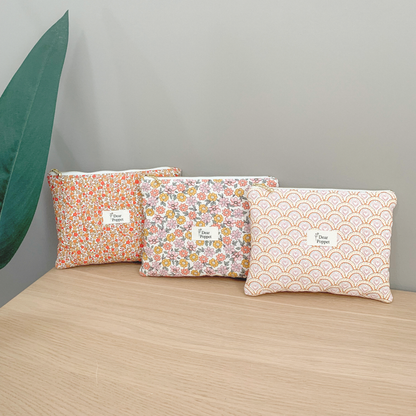 Quilted Zipper Pouch - Hearth