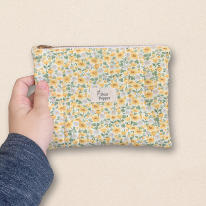 Quilted Zipper Pouch - Jay