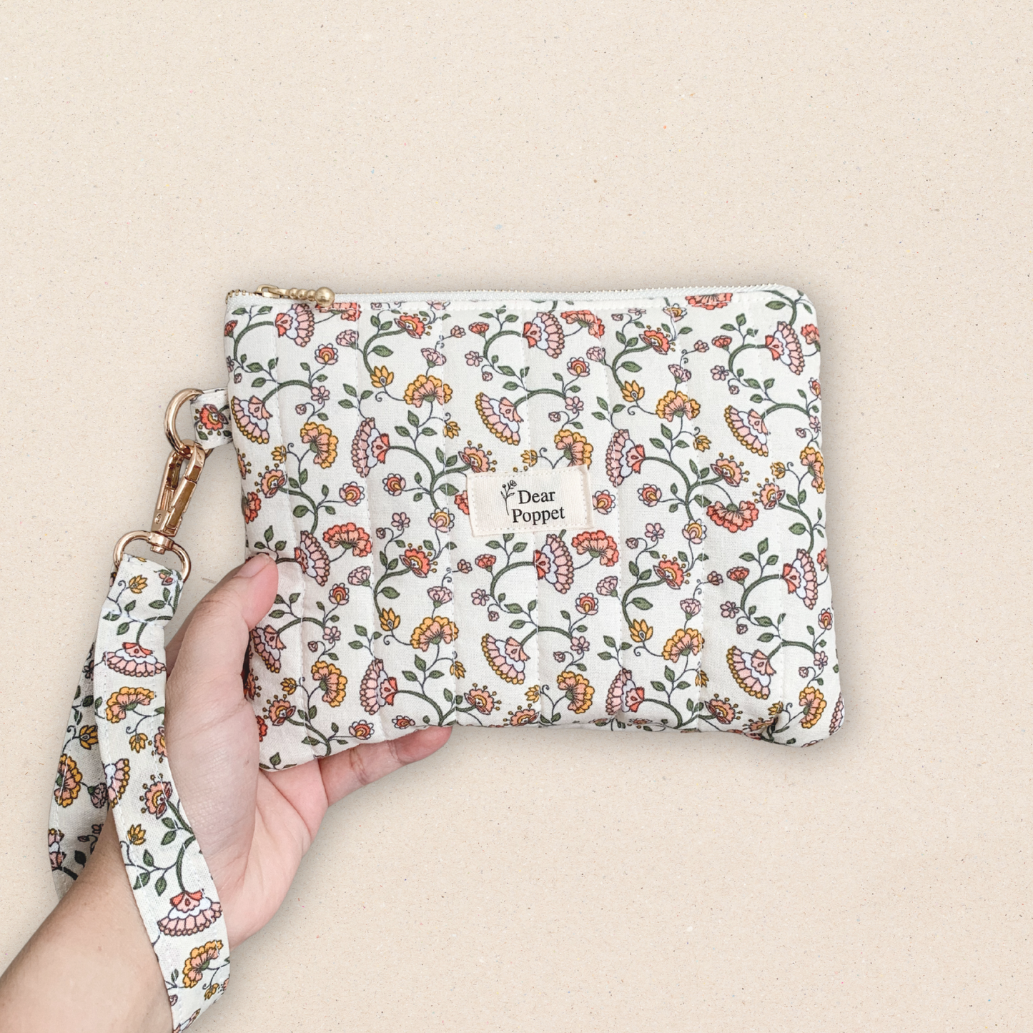 Quilted Zipper Pouch - Willow