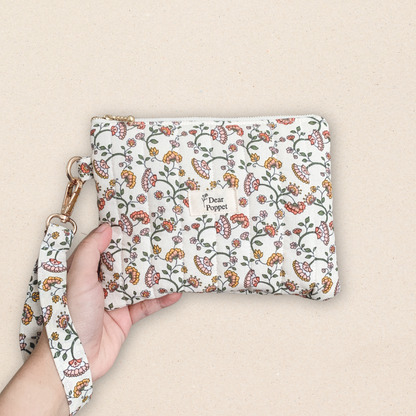 Quilted Zipper Pouch - Willow