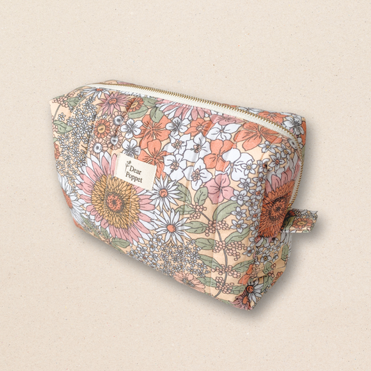 Quilted Boxy Pouch (Large) - Honey