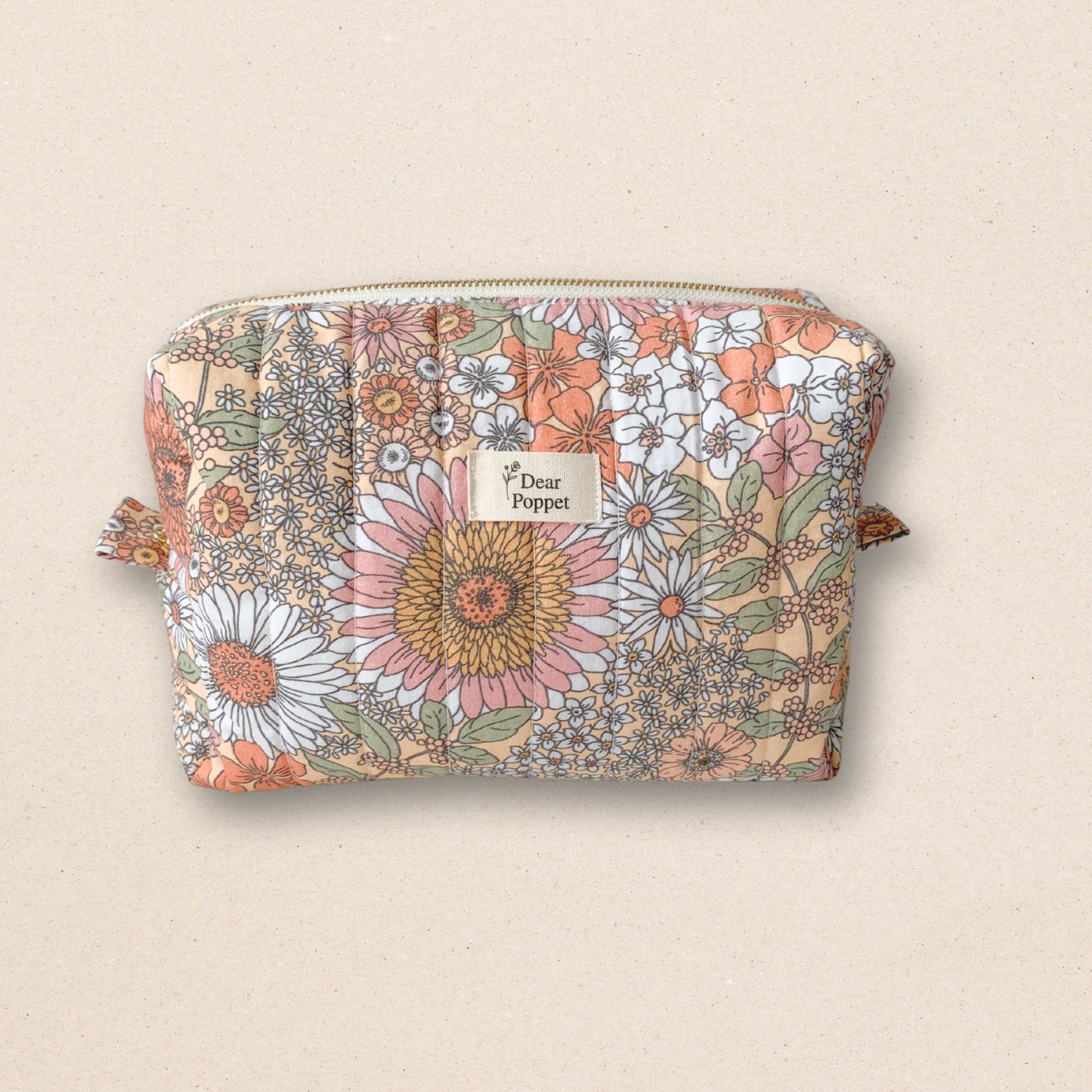 Quilted Boxy Pouch (Large) - Honey